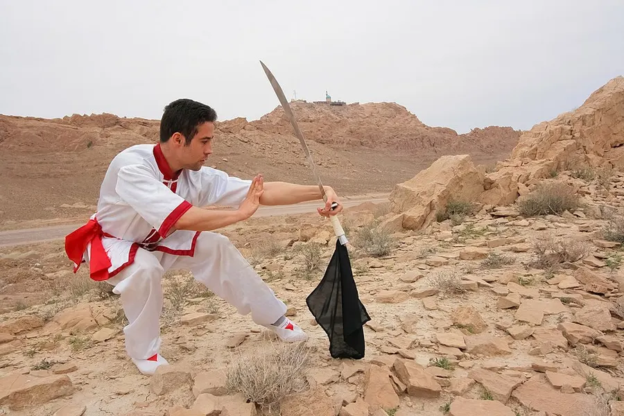 Chinese Kung Fu (Wushu) — traditional sports archive piece