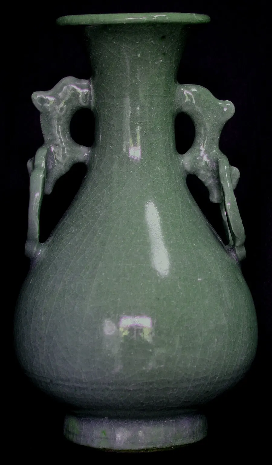 Longquan celadon vase with characteristic jade-green glaze