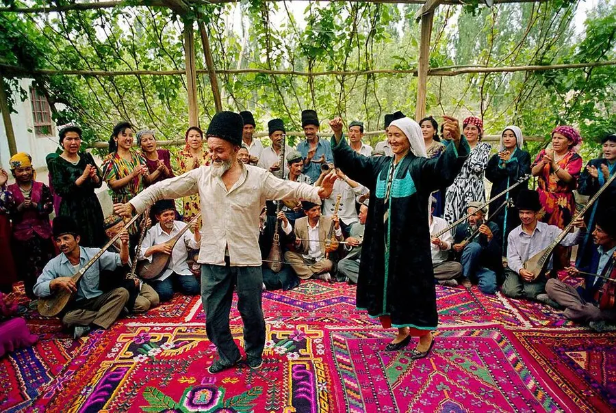 Uyghur Muqam ensemble performing traditional music